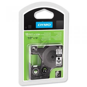 Dymo Schriftbandkassette schwarz/weiß (S0718060, 16959)