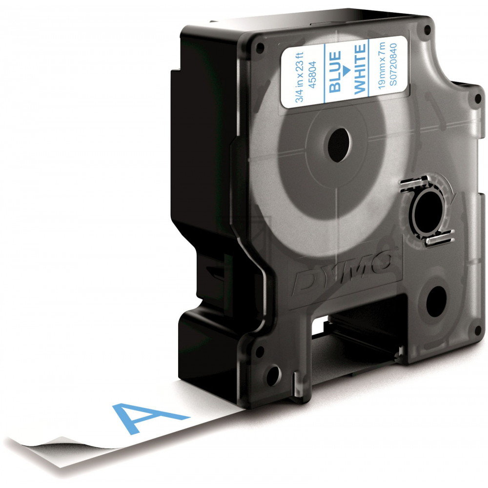Dymo D1 Schriftband 45804 Standard blau auf weiß 19 mm/7 m