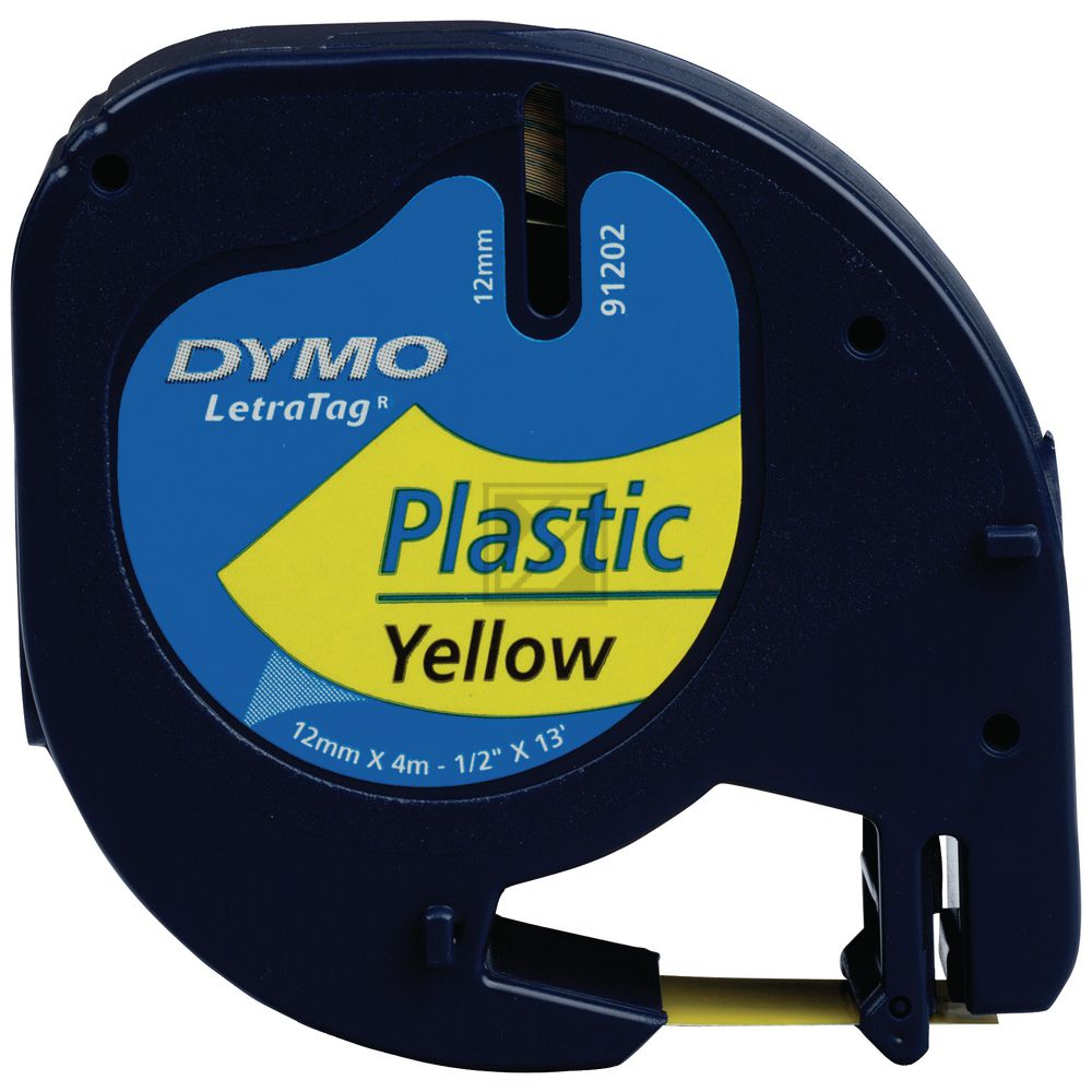 Dymo Schriftbandkassette (UK/FR Version) gelb (S0721620, 91202)