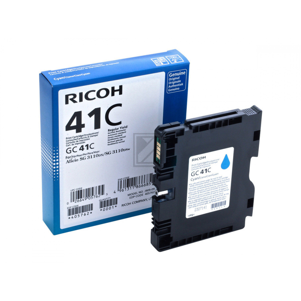 Ricoh Gel-Kartuschen cyan HC (405762, GC-41CH)