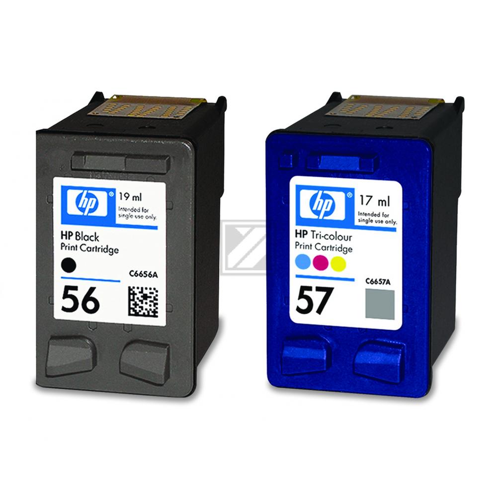 HP Tintendruckkopf cyan/gelb/magenta schwarz HC (SA342AE, 56 57)