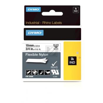 Dymo Flexibles Nylonband 19mm schwarz/weiß (18759)