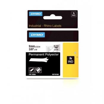Dymo transparentes Polyesterband 9mm schwarz/transparent (18508)