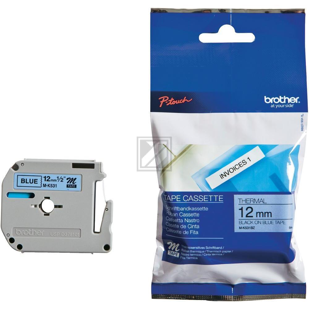 Brother Schriftbandkassette schwarz/blau (M-K531BZ)