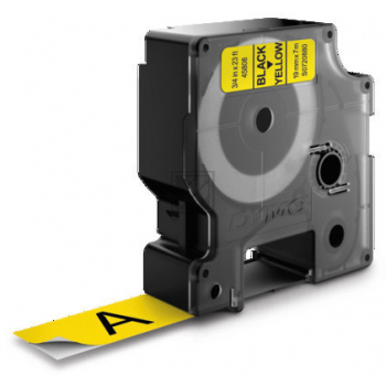 Dymo Schriftbandkassette    schwarz/gelb     (45808)