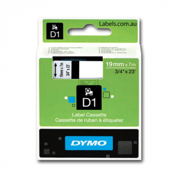 Dymo Schriftbandkassette    weiß/schwarz     (45811)