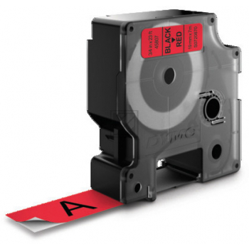 Dymo Schriftbandkassette    schwarz/rot     (45807)