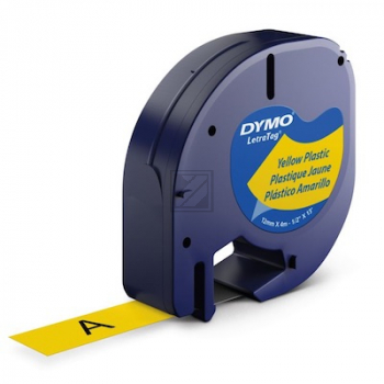 S0721620 DYMO 12mm SCHWARZ-GELB 91202 Schriftband 4m UK/FR-VERSION