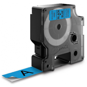Dymo Schriftbandkassette    schwarz/blau     (45806)