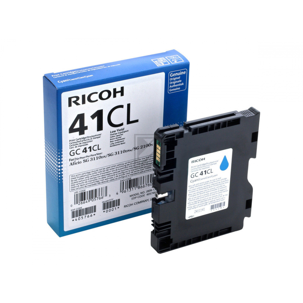 Ricoh Gel-Kartuschen cyan (405766, GC-41C)