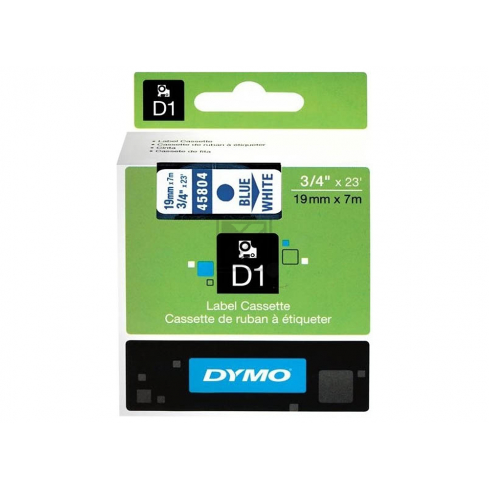Dymo Schriftbandkassette    blau/weiß     (45804)