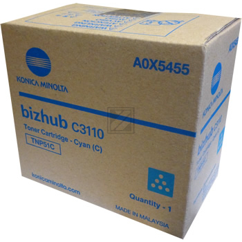 Konica Minolta Toner-Kit cyan (A0X5455, TNP-51C)