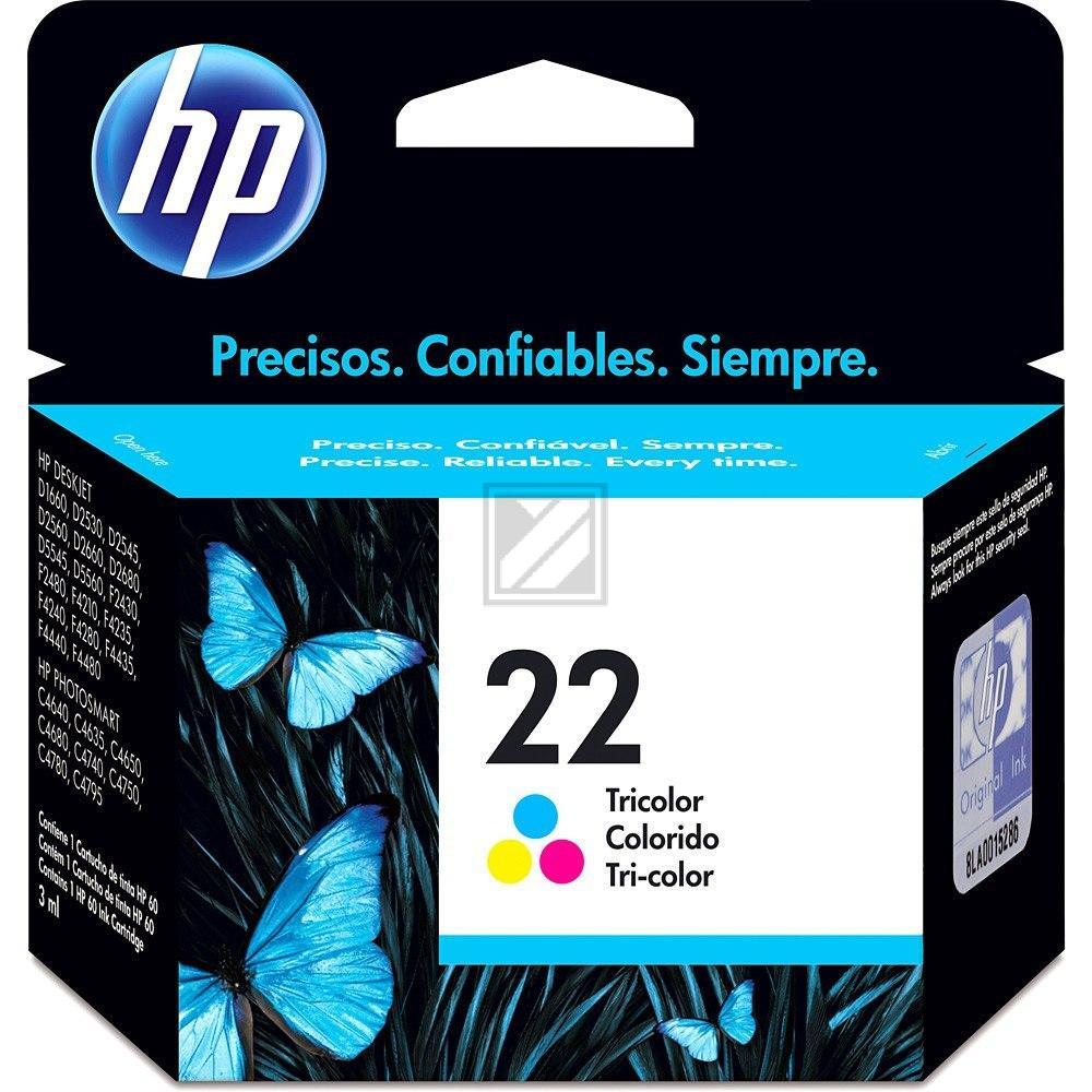 HP Tintendruckkopf cyan/magenta/gelb (C9352AE/SF, 22)