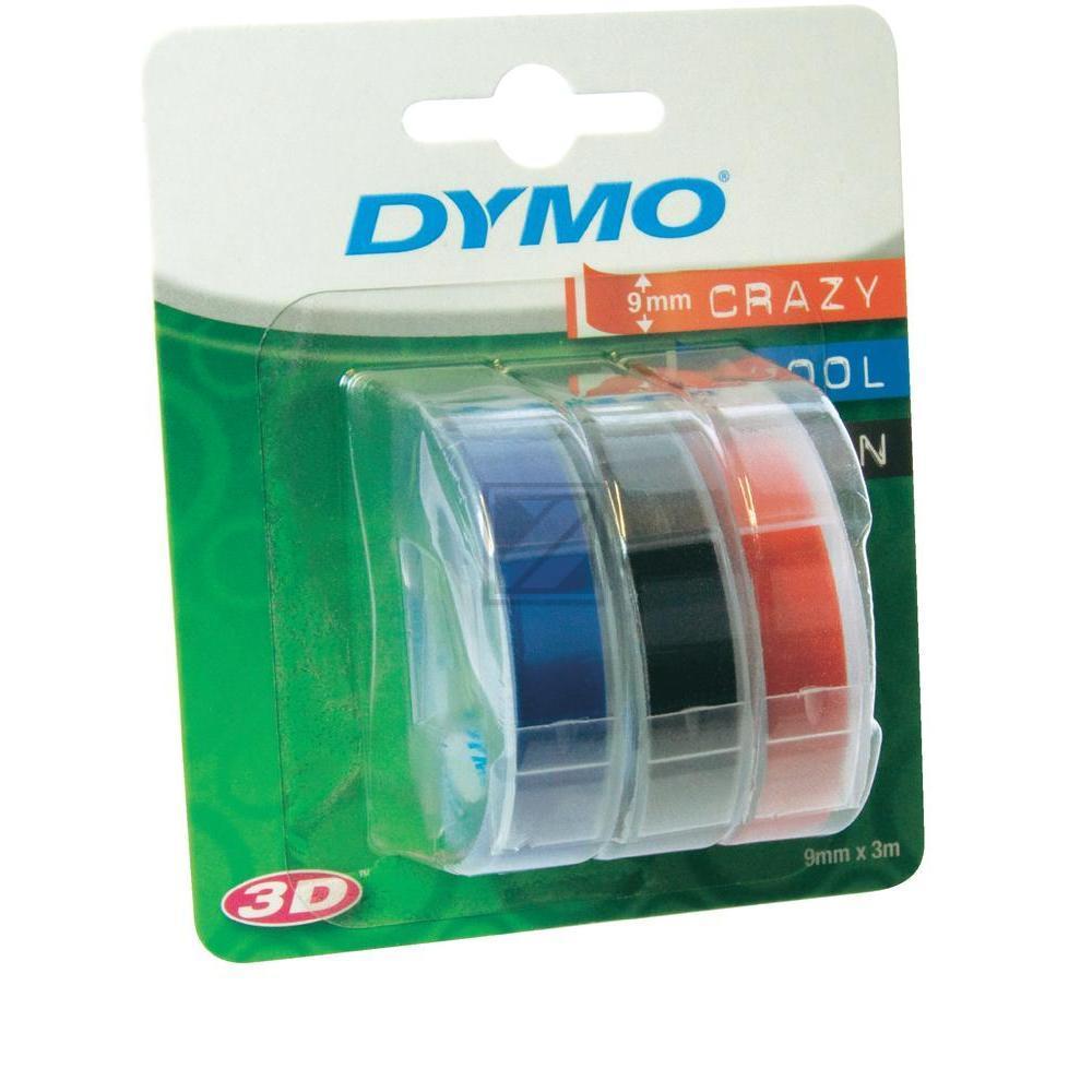 Dymo Prägeband weiß/schwarz, weiß/rot, weiß/blau (S0847750)