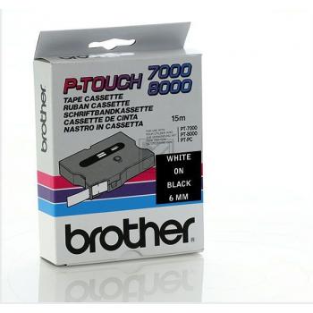 Brother P-Touch 6 mm W-Blk white-black 15 m laminiert