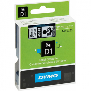 Dymo D1 Schriftband 45011 Standard blau auf transparent 12 mm/7 m