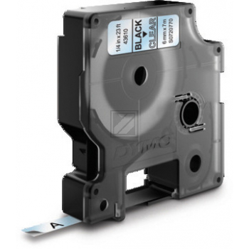 Dymo Schriftbandkassette    schwarz/transparent     (S0720770)