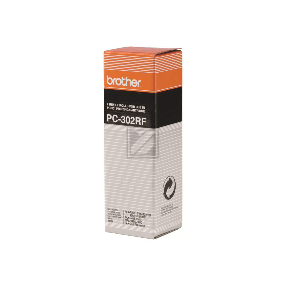 Brother Thermo-Transfer-Rolle 2 x schwarz 2-Pack (PC-302RF)