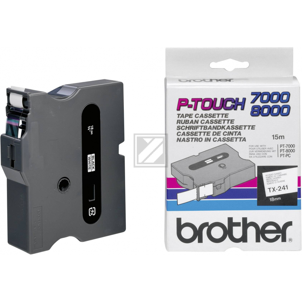 Brother P-Touch 18 mm W-Blk