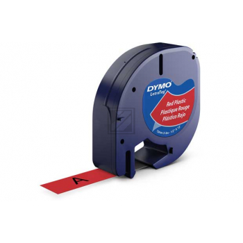 Dymo Schriftbandkassette 12,0mm rot (S0721630)