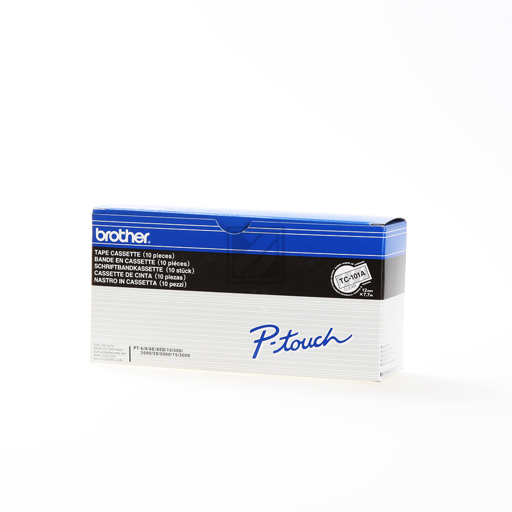 Brother Schriftbandkassette    weiß/transparent  10-er Pack   (TC-101A)