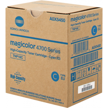 Konica Minolta Toner-Kit cyan HC (A0X5450, TNP-18C)