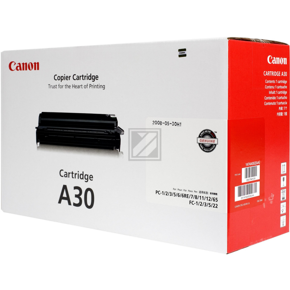 Canon Toner-Kartusche schwarz (1474A003, A30)