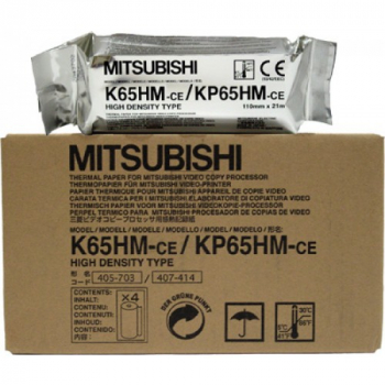 Mitsubishi Thermo-Transfer-Rolle High Density Paper blue tone 4 x 245 Ausdrucke (KP65HM-CE, K65HM)