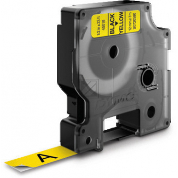 Dymo Schriftbandkassette schwarz/gelb (45018)