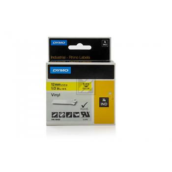 Dymo Farbiges Vinylband 12mm schwarz/gelb (18432)