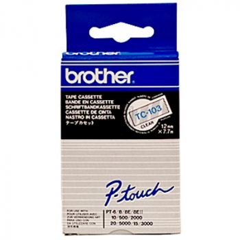 Brother Schriftbandkassette    blau/transparent     (TC-103)